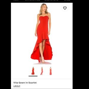 Revolve Likely Vita Gown Red